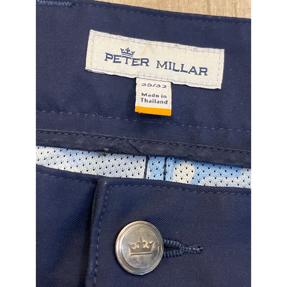 Peter Millar EB66 Performance Five-Pocket Pants Navy Blue Mens 35/32‎ MS19EB66FB